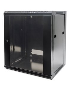 INT 711951 FLATPACK 19" 15U (770x570x600) WALLMOUNT CABINET BLACK