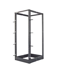 INT 714242 FLATPACK 19" 26U (1295x514.5x1023) 4-Post OPEN FRAME RACK BLACK