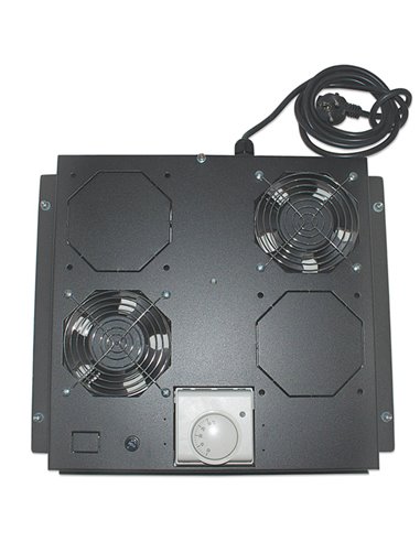 INT 712859 VENTILATION UNIT WITH THERMOSTAT, 2 FANS, ROOFMOUNT,BLACK