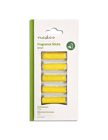 NEDIS VCFS110LEM Vacuum Cleaner Fragrance Sticks, Lemon, 5 pieces