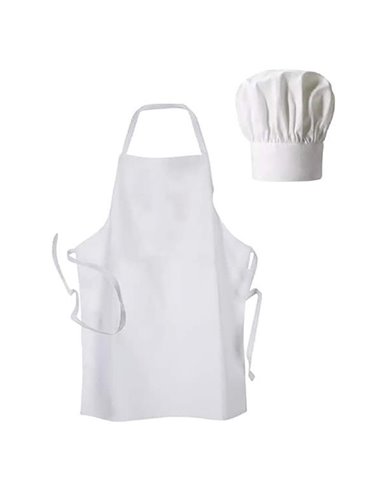 Σετ μάγειρα ποδιά και σκούφος non woven