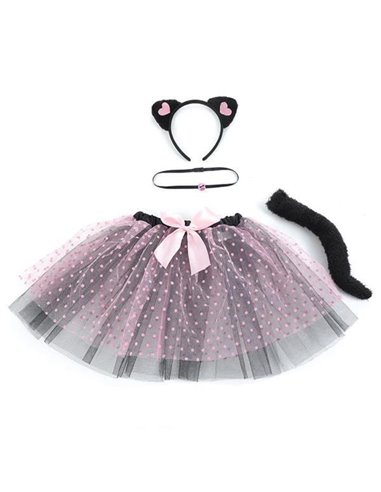 Σετ Γατούλα με τσόκερ, στέκα, ουρά και τουτού