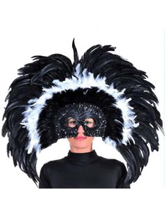 Μάσκα πολυτελείας με πούπουλα