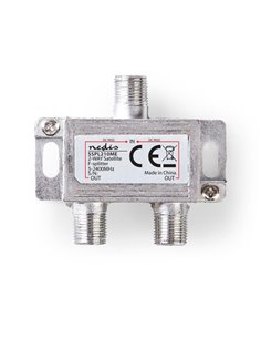 NEDIS SSPL210ME Satellite F-Splitter Max 6.5 dB gain 5 - 2400 MHz 2 Outputs
