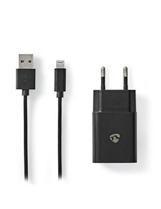 NEDIS WCHAL242ABK Wall Charger 1x 2.4A  Port type: 1x USB-A Lightning 8-Pin (Loo