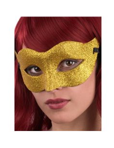 Μάσκα προσώπου glitter χρυσή