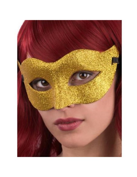Μάσκα προσώπου glitter χρυσή