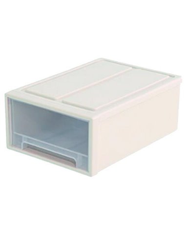 Κουτί αποθήκευσης στοιβαζόμενο λευκό Υ17,5x42x32,5εκ.
