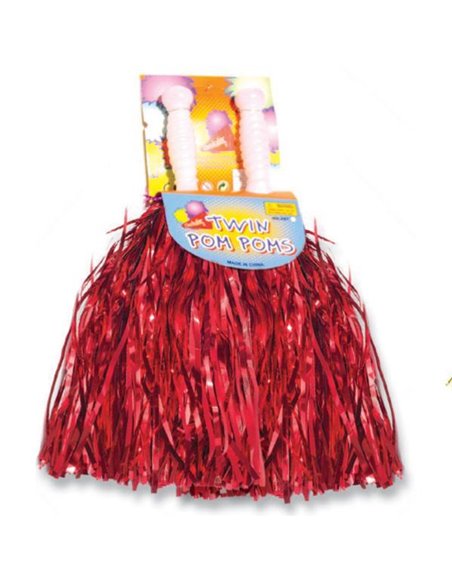 Πον πον κόκκινο μεταλλιζέ