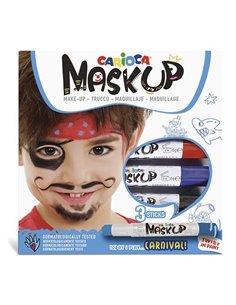 Carioca Mask Up προσώπου Carnivalσετ 3 χρωμάτων
