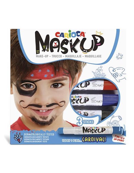Carioca Mask Up προσώπου Carnivalσετ 3 χρωμάτων