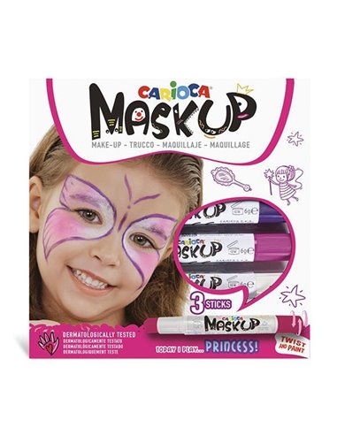Carioca Mask Up προσώπου Princess σετ 3 χρωμάτων