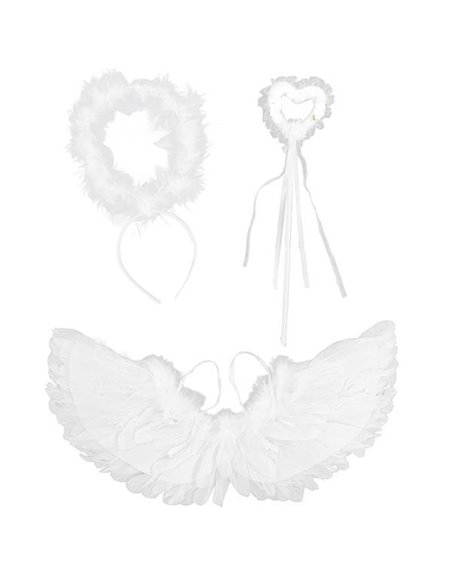 Φτερά αγγέλου,Y36x60εκ και φωτοστέφανο και ραβδί νεράιδας