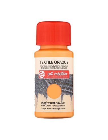 Talens χρώμα textile opaque 2502 warm orange 50ml