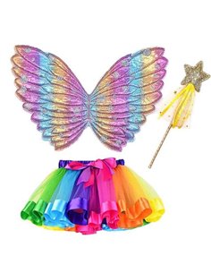 Σετ Νεράιδα με ραβδί, φτερά και τουτού