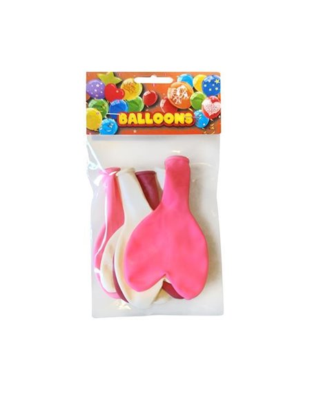 Μπαλόνια 12'' καρδιές 5τεμ.