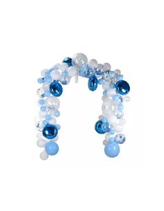 Διακοσμητικό σετ μπαλονιών μπλε 122τεμαχίων