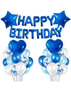Διακοσμητικό σετ γενεθλίων μπλε