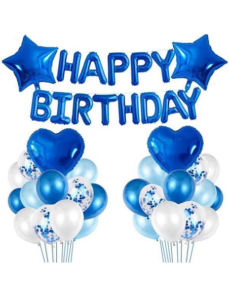 Διακοσμητικό σετ γενεθλίων μπλε