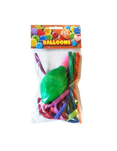 Μπαλόνια κατασκευής με τρόμπα 10 τεμάχια