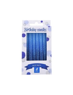 Κεράκια γενεθλίων μπλε σε blister 8 τεμάχια Υ8εκ.
