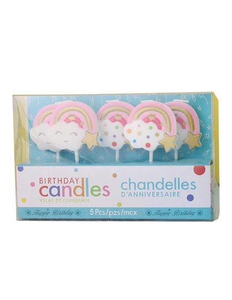 Κεράκια γενεθλίων "Clouds" σετ 5 τμχ 4x3εκ.