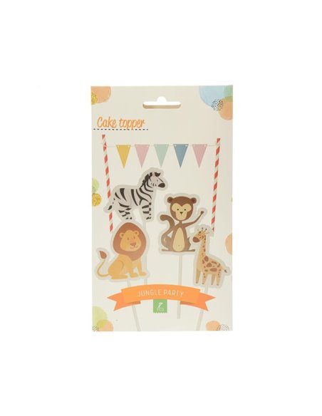 Διακοσμητικό σετ τούρτας ζώα της ζούγκλας