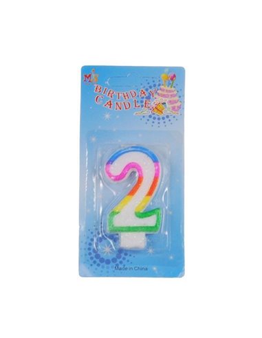 Κεράκια γενεθλίων Νο 2 σε blister