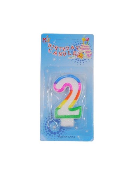 Κεράκια γενεθλίων Νο 2 σε blister
