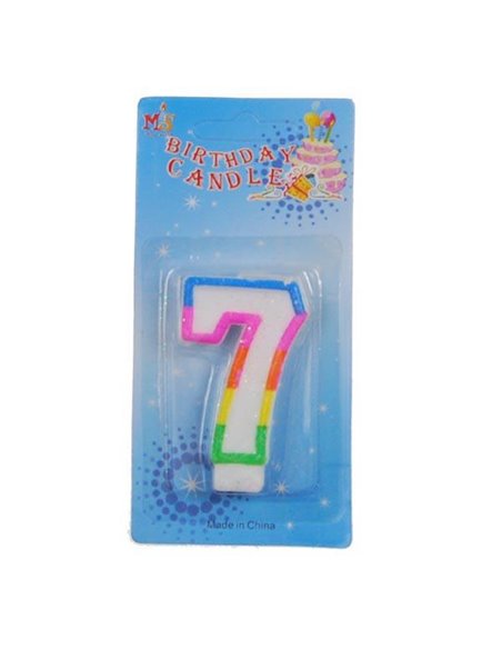 Κεράκια γενεθλίων Νο 7 σε blister