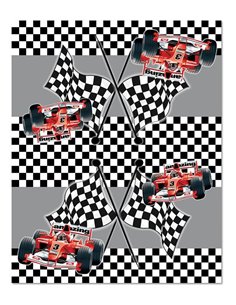 Τραπεζομάντηλο πλαστικό "race car" 54x72εκ.