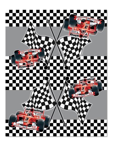 Τραπεζομάντηλο πλαστικό "race car" 54x72εκ.