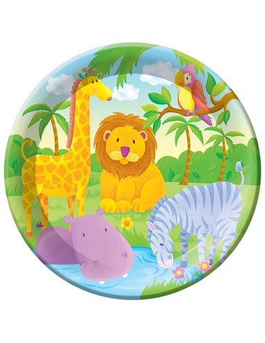 Πιάτα πάρτυ 9" "wild animals" 6τεμ.
