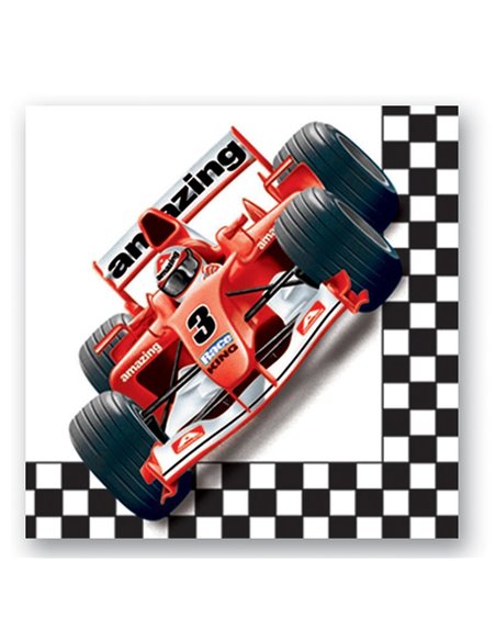 Χαρτοπετσέτες "race car" 12x12εκ.