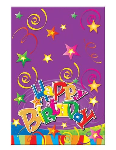 Τραπεζομάντηλο πλαστικό "happy birthday" 54x72εκ.