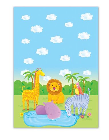 Τραπεζομάντηλο πλαστικό "wild animals" 54x72εκ.