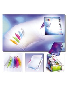 Next ντοσιέ δίφυλλο με χρωμ. κλιπ  PP Α4 Υ31x22εκ.