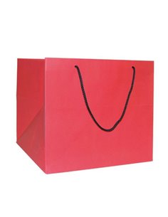 Next χάρτινη τσάντα κόκκινη με κορδόνι Υ29x33x33εκ. πιέτα