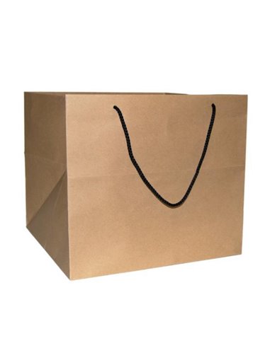 Next χάρτινη τσάντα κραφτ με κορδόνι Υ29x33x33εκ. πιέτα