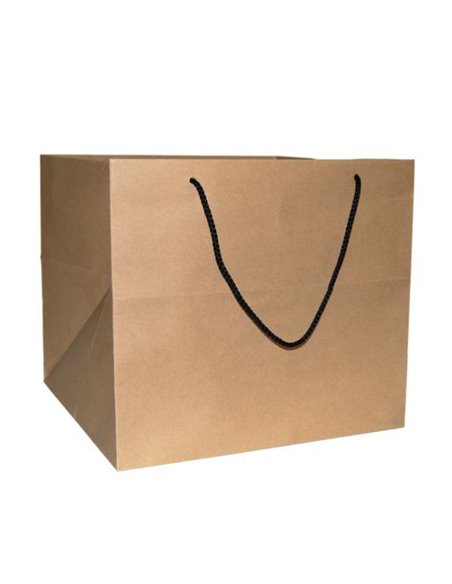 Next χάρτινη τσάντα κραφτ με κορδόνι Υ29x33x33εκ. πιέτα