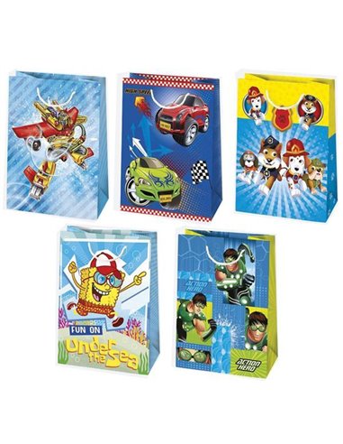 Χάρτινη τσάντα "Boy Heroes mix" Υ40x29x12 εκ. διάφ. σχέδια (T9_OG_46)