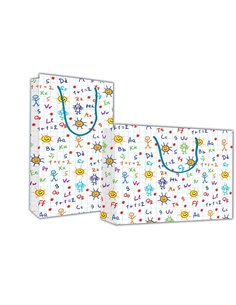 Next χάρτινη τσάντα Γράμματα - αριθμοί Υ13x10x5