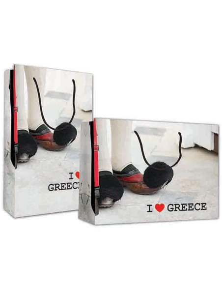 Next χάρτινη τσάντα I love Greece Υ24x23x10