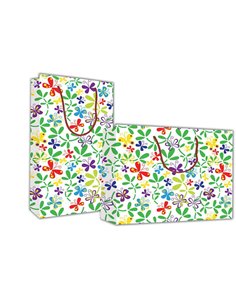 Next χάρτινη τσάντα Πολύχρωμες πεταλούδες Υ24x23x10