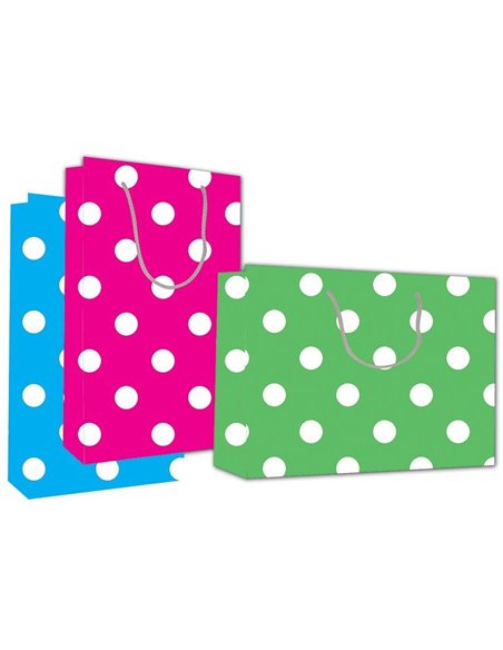 Next χάρτ. τσάντα Υ13x10x5 λαχανί "Πουά"