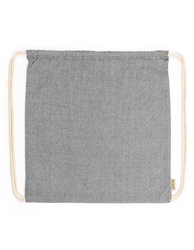 Τσάντα πλάτης με κορδόνια Υ42χ38εκ. μαύρη. Δυνατότητα εκτύπωσης