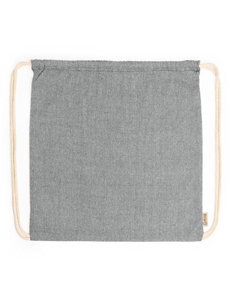 Τσάντα πλάτης με κορδόνια Υ42χ38εκ. μαύρη. Δυνατότητα εκτύπωσης