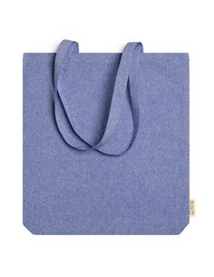 Τσάντα με μακρύ χερούλι Υ42χ38x8,5εκ. μεγάλη μπλε. Δυνατότητα εκτύπωσης