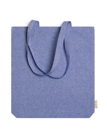 Τσάντα με μακρύ χερούλι Υ42χ38x8,5εκ. μεγάλη μπλε. Δυνατότητα εκτύπωσης