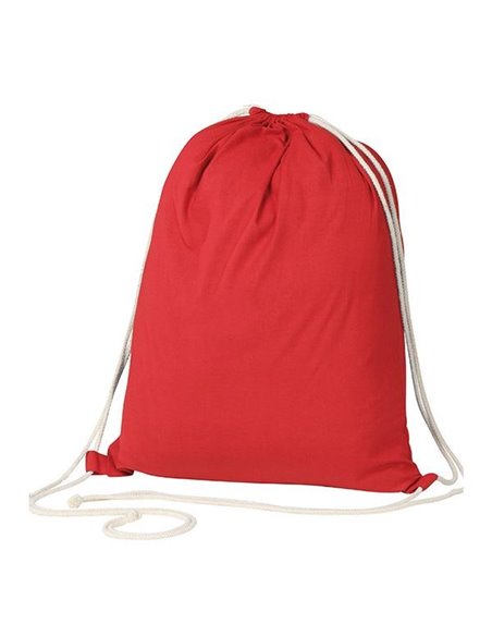 Τσάντα-πουγκί υφασμάτινη 100 % cotton κόκκινη Υ52x40x3εκ. Δυνατότητα εκτύπωσης